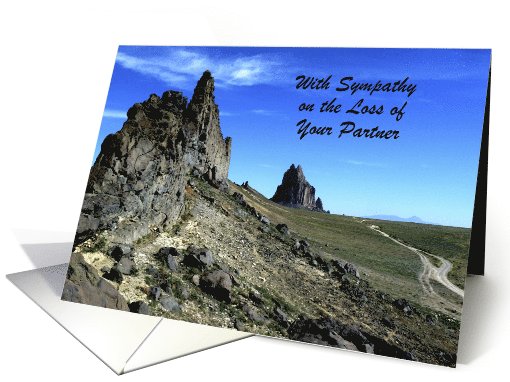 Sympathy, Loss of Partner, Shiprock, Personalize Cover/Inside card