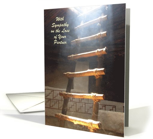 Sympathy, Loss of Partner, Kiva Ladder, Personalize Cover/Inside card