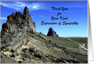Thank You for Your Sympathy, Shiprock, Mountains, Personalize card