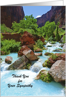 Thank You for Your Sympathy, Turquoise Stream, Personalize Out/In card