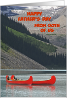 Happy Father’s Day From Both of Us, Mountain Canoes, Personalize card
