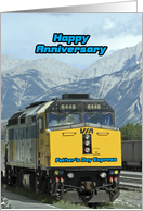 Anniversary on Father’s Day, Train, Railroad card