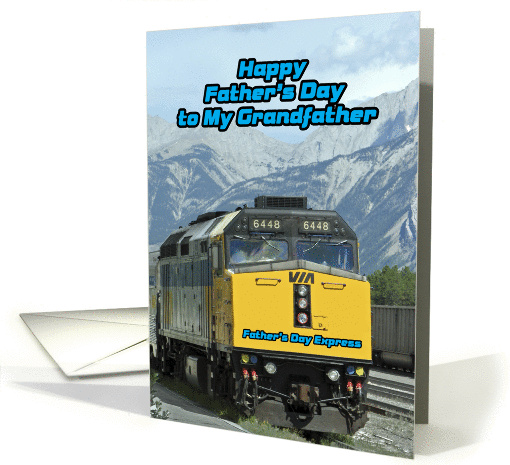 Happy Father's Day, Grandfather, Railroad, Train card (1040215)