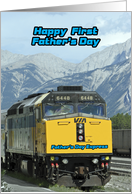 Happy First Father’s Day, Railroad, Train card