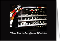 Thank You to Our Church Musician card