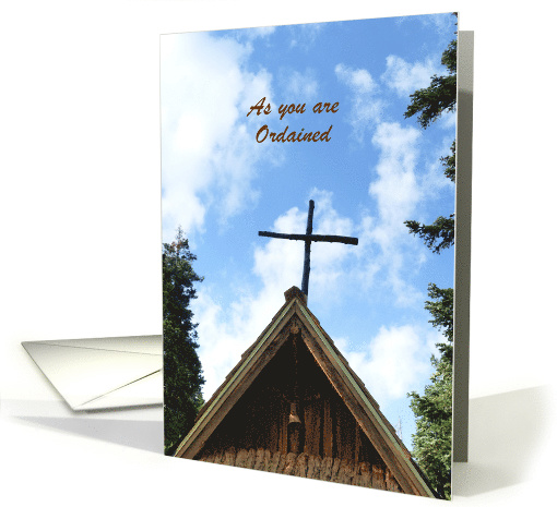 Ordination, General, Rustic Old Church, Custom Text card (1213646)