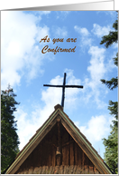 Confirmation, General, Rustic Old Church, Custom Text card