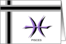 Pisces Zodiac Happy Birthday card
