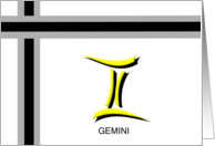 Gemini Zodiac Happy Birthday card