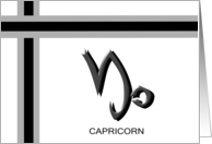 Capricorn Zodiac Happy Birthday card