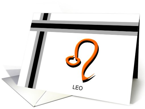 Leo Zodiac Happy Birthday card (1027813)