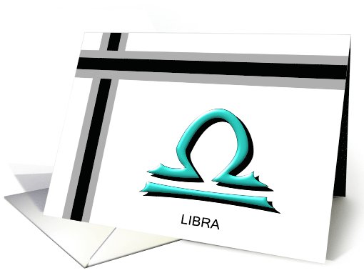 Libra Zodiac Happy Birthday card (1027815)