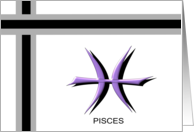 Pisces Zodiac Happy Birthday card