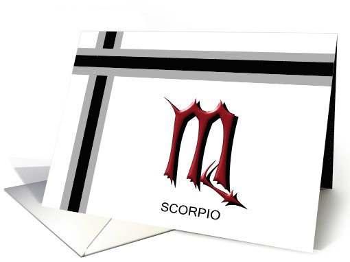 Scorpio Zodiac Happy Birthday card (1027821)