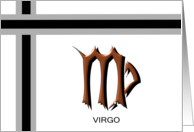 Virgo Zodiac Happy Birthday card