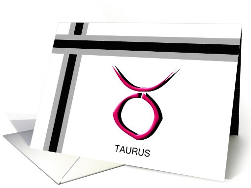 Taurus Zodiac Happy Birthday card (1027829)