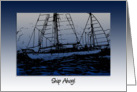Ship Ahoy! Nautical Blues Blank Note Card
