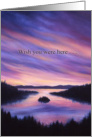 Wish You Were Here, Sunset at Lake Tahoe, Emerald Bay card