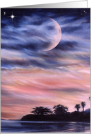 Missing You Across the Miles, Island Moon Sunset card