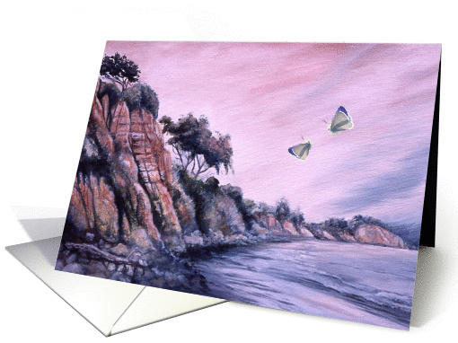 Happy Birthday to My Wife, Two Butterflies on a Beach card (1066363)