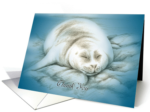 Comfy Snoozy Thank You Card (Fully Customizable) card (1105978)