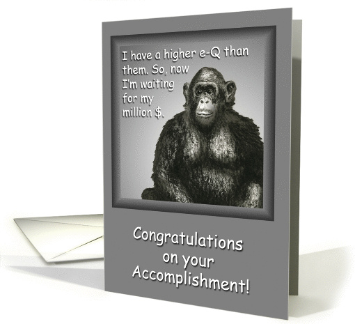 e-Q Monkey Millionaire, Congratulations Accomplishment,... (1116562)