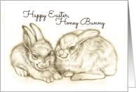 Happy Easter Honey Bunny Card