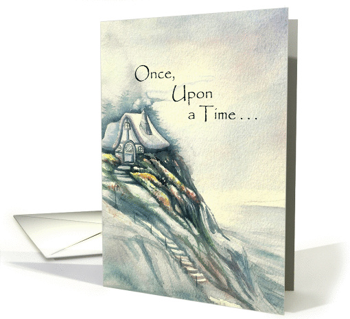 Once Upon A Time Cottage by the Sea Blank Note card (1155752)