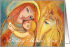 Mother’s Day card, Mother, child and horse fine art card