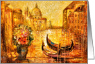 Fine art Venice wedding anniversary For Couple card