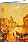 Fine art Venice specific wedding anniversary card for spouse card