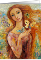 Fairy Princess with Butterflies, Fine Art Sister-in-Law Birthday Card