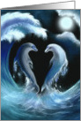 Dolphin Dreams Valentine in Blue Card