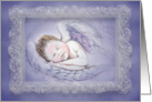 Angel Baby Lace Birth Announcement card