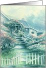 My Cozy Garden Cottage Blank Note Card