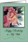 Elegant Roses for Wife Birthday card