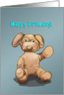 Puppy Hi! Happy Birthday Card for him card