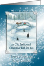 Old Fashioned Snowy White Christmas Wish for Brother Card