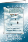 Old Fashioned Snowy White Christmas Wish for Mother-in-law Card