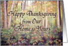 Happy Thanksgiving from Our Home to Yours, Autumn Woodland card