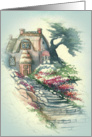 Welcome Home Garden Cottage Blank Note Card