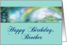 Rainbow Dreaming Happy Birthday for Brother Card