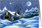 Merry Christmas, Sister in Law Christmas Cottage Card