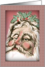 Vintage Santa Old Fashioned Christmas Card