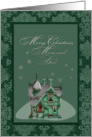 Vintage Victorian Merry Christmas to Mom & Dad card