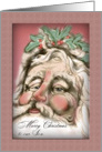 Vintage Santa Old-Fashioned Christmas to Our Son card
