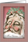 Vintage Santa Old-Fashioned Christmas to Son card