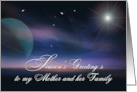 Celestial Season’s Greetings to Mother and Her Family card