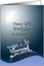Happy 6th Birthday Star for the Day Train card