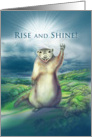 Rise and Shine Religious Happy Groundhog Day card